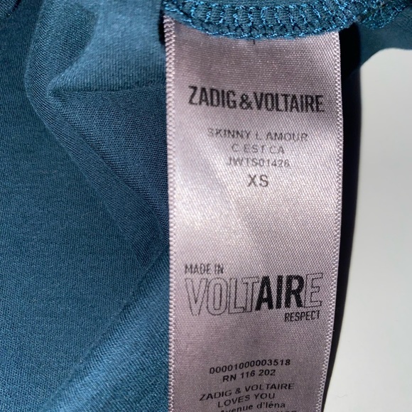 Zadig & Voltaire - Skinny L Amour C Est Ca - xs - Picture 4 of 5